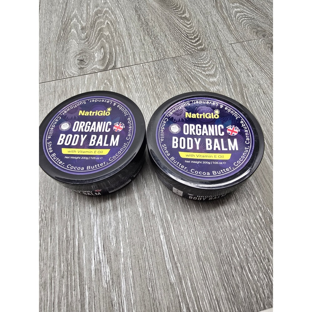 2 PACK NatriGlo Organic Body Balm with Vitamin E Shea Butter Cocoa Butter‎ 200g